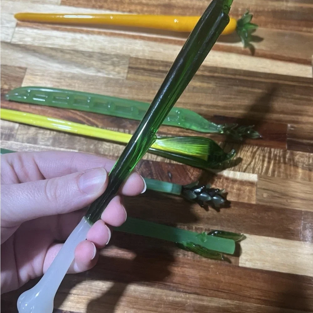 6 Vintage Crate & Barrel Bloody Mary Vegetables glass swizzle sticks Stirs Bar